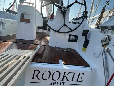 Cockpit of ROOKIE, a Beneteau Oceanis 34.1 sailboat at Split, Croatia