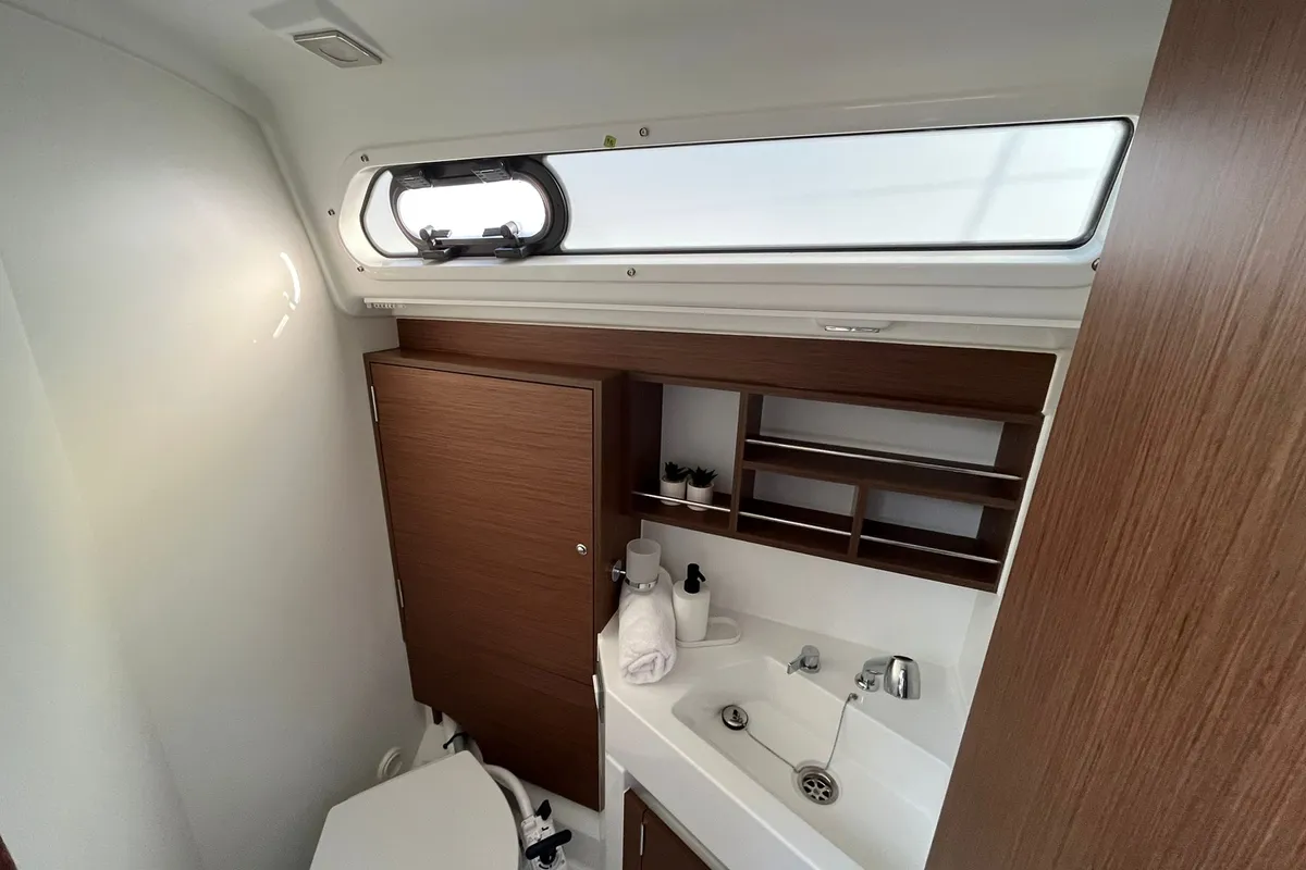 Head on ROOKIE, a Beneteau Oceanis 34.1 sailboat at Split, Croatia