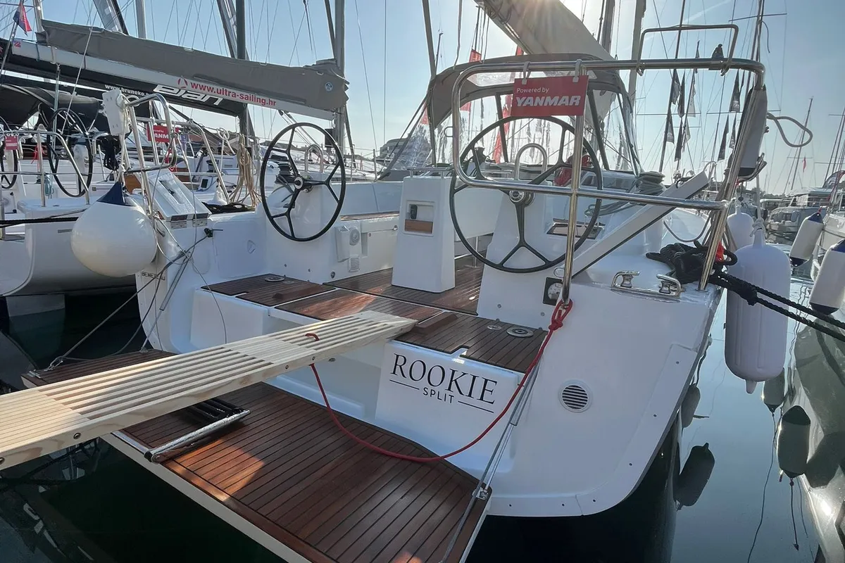 Exterior view of ROOKIE, a Beneteau Oceanis 34.1 sailboat at Split, Croatia