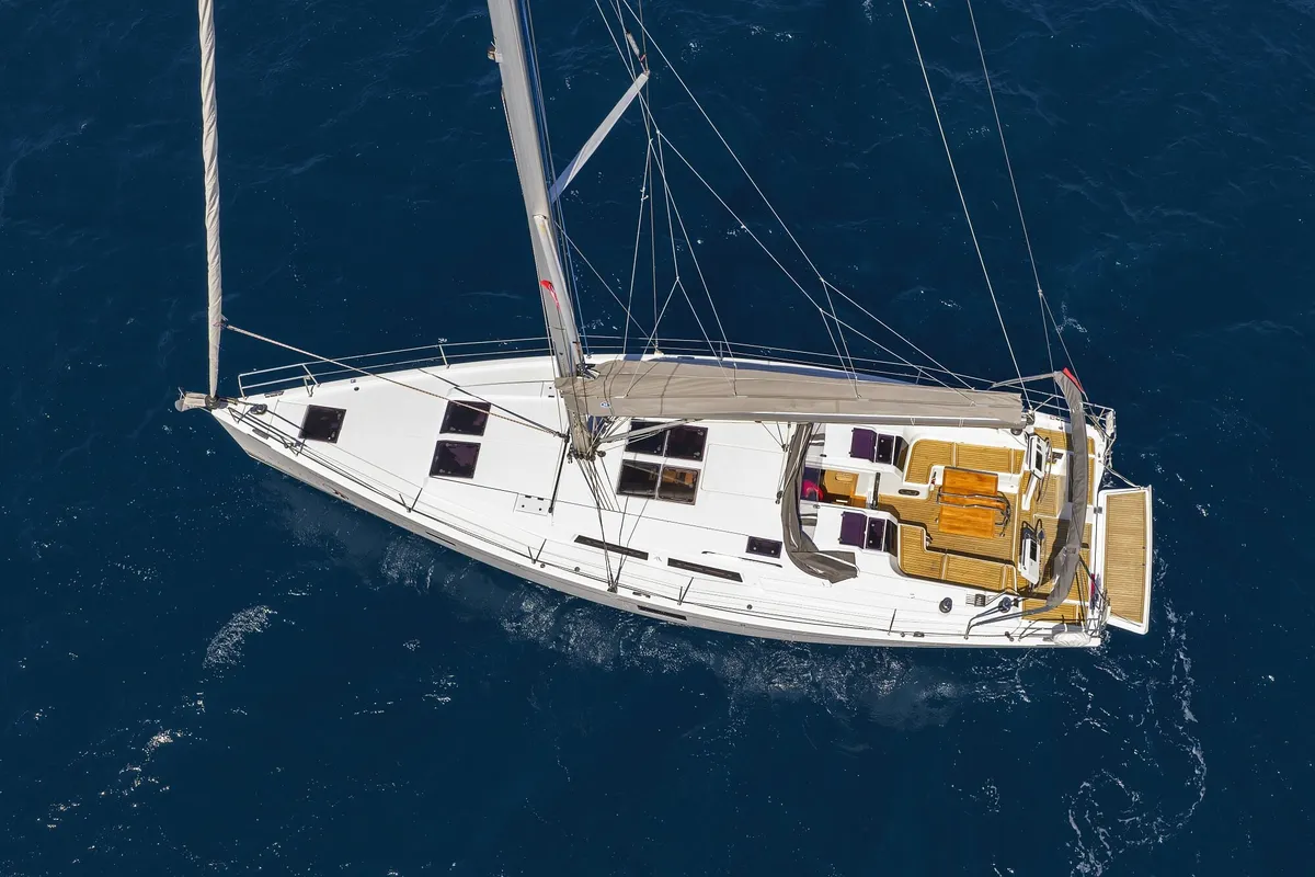 Scarlett, a Hanse 455 sailboat at Seget Donji, Croatia