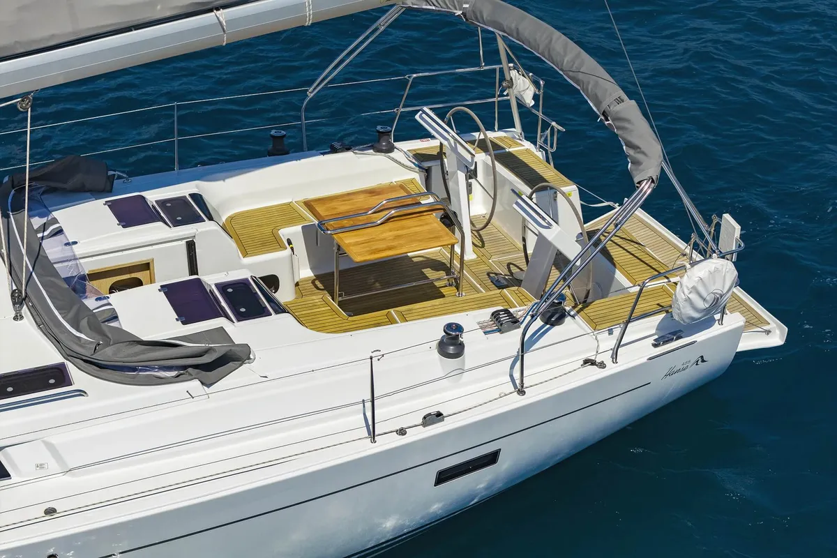 Scarlett, a Hanse 455 sailboat at Seget Donji, Croatia