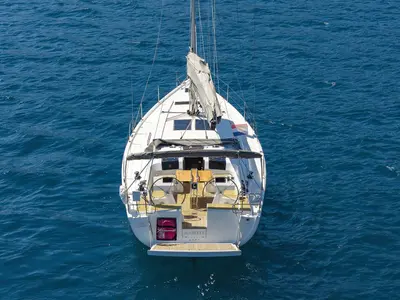 Scarlett, a Hanse 455 sailboat at Seget Donji, Croatia