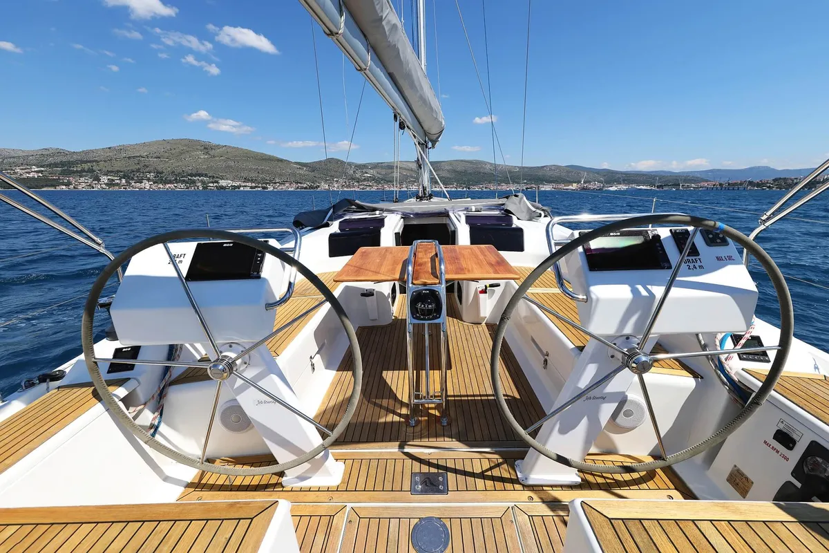 Scarlett, a Hanse 455 sailboat at Seget Donji, Croatia