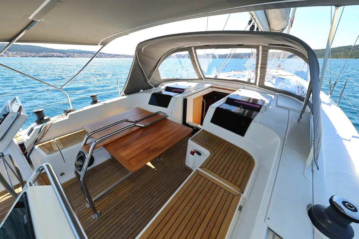 Scarlett, a Hanse 455 sailboat at Seget Donji, Croatia