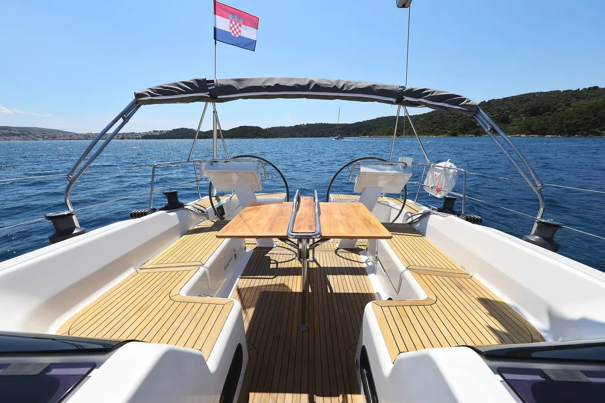 Scarlett, a Hanse 455 sailboat at Seget Donji, Croatia
