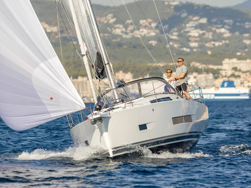 Exterior view of Hanse 360, a sailboat at Capo d'Orlando, Italy