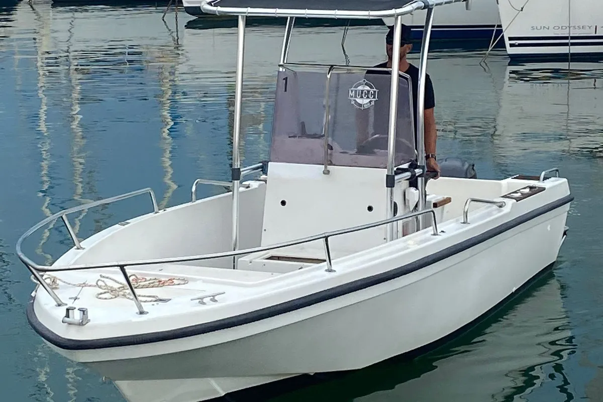 Exterior view of Sessa, a Gulet Motorboat motorboat at Nettuno, Italy