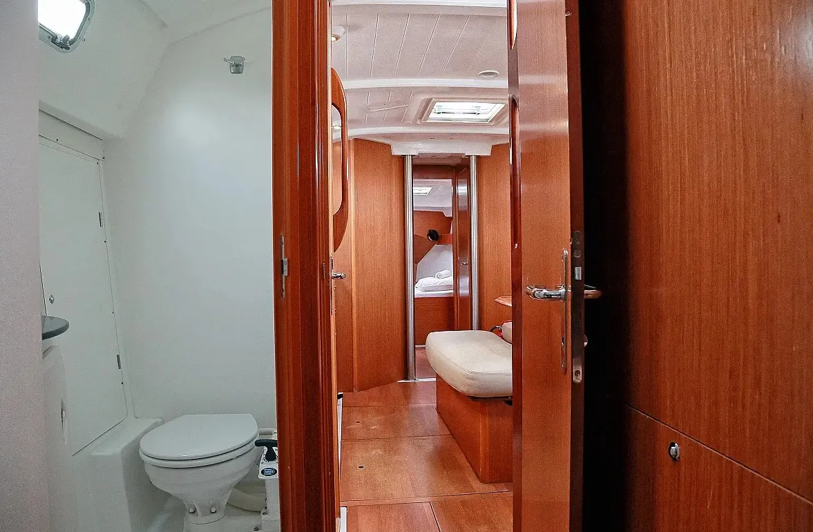 Head on Hermes, a Beneteau Cyclades 43.4 sailboat at Preveza, Greece