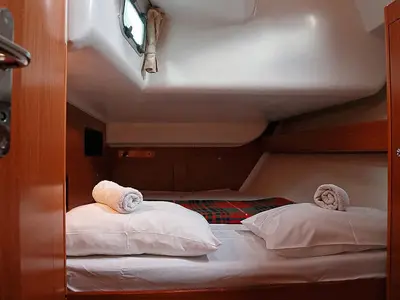 Cabin on Hermes, a Beneteau Cyclades 43.4 sailboat at Preveza, Greece