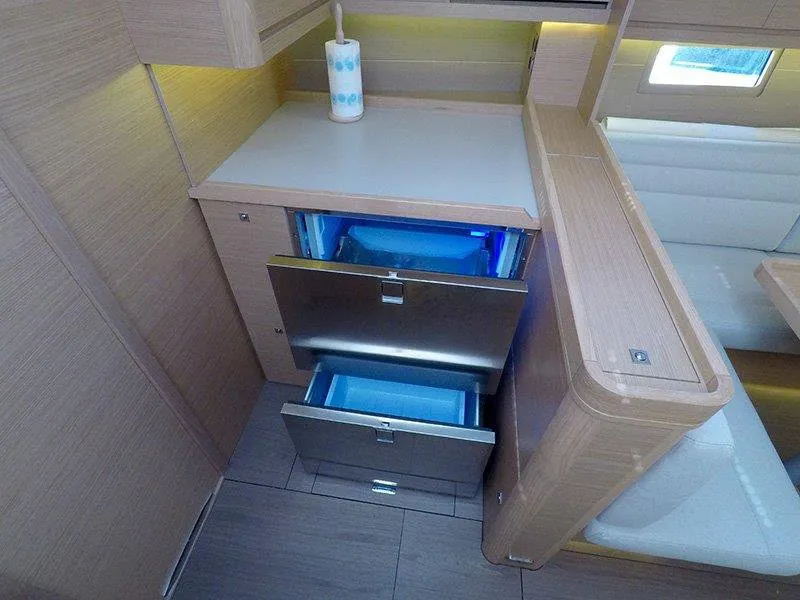 Galley of Avalon II, a Dufour 460 GL sailboat at Grad Šibenik, Croatia