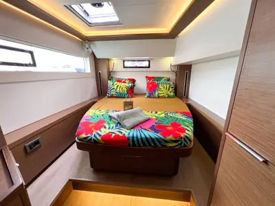 Cabin on Poe Rava, a Lagoon 46 catamaran at Papeete, France