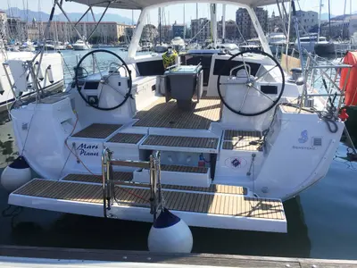 Mars Planet, a Beneteau Oceanis 48 sailboat at Marsala, Italy