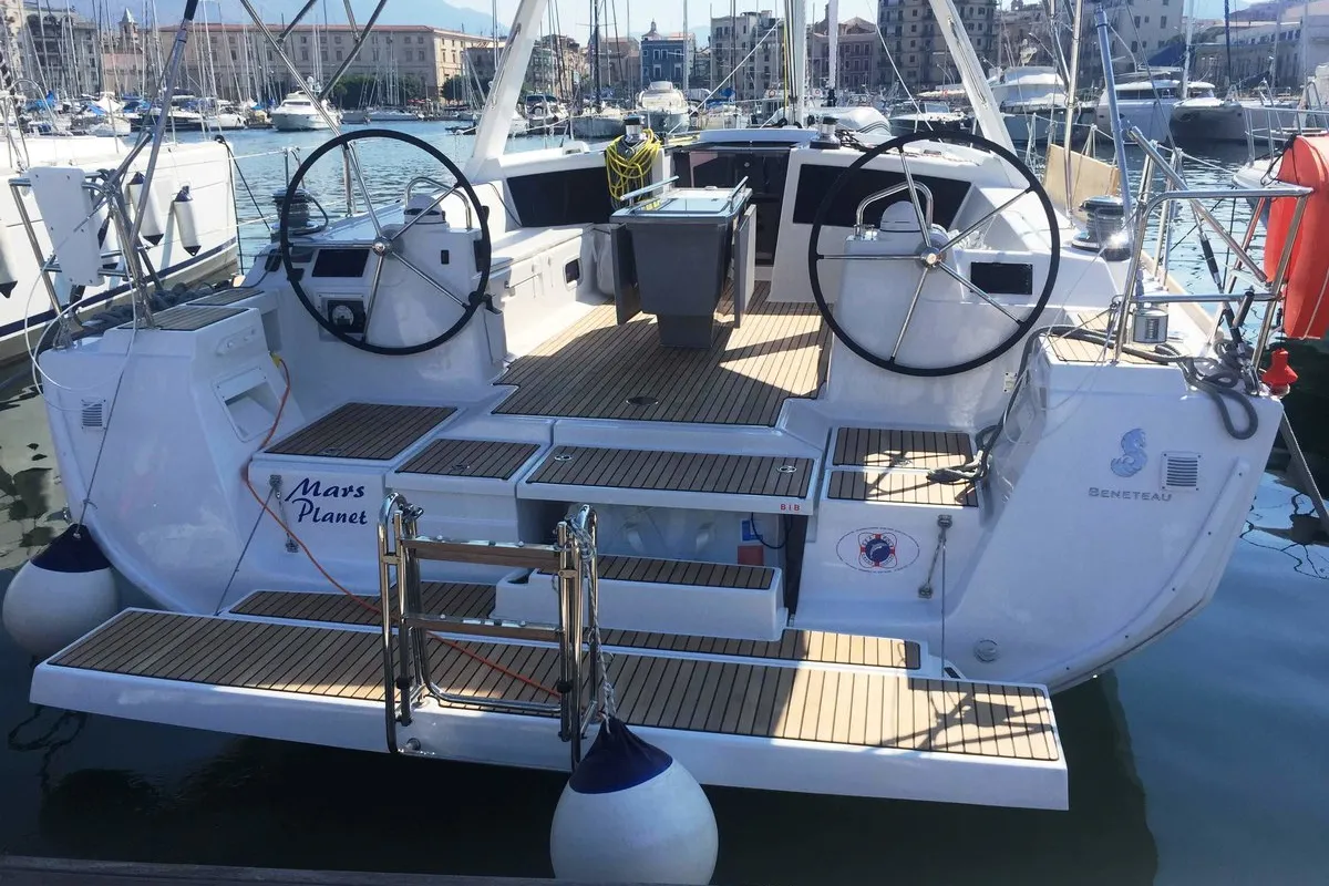 Mars Planet, a Beneteau Oceanis 48 sailboat at Marsala, Italy
