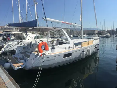 Mars Planet, a Beneteau Oceanis 48 sailboat at Marsala, Italy