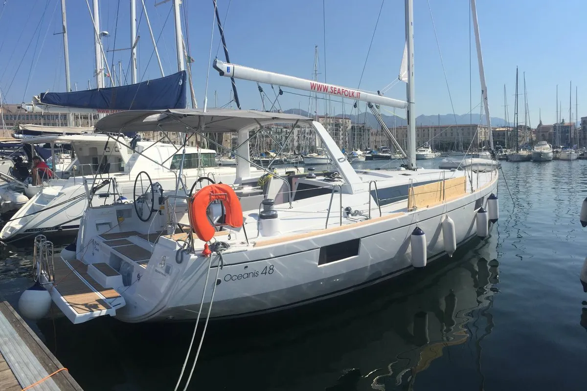 Mars Planet, a Beneteau Oceanis 48 sailboat at Marsala, Italy