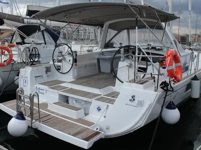 Mars Planet, a Beneteau Oceanis 48 sailboat at Marsala, Italy