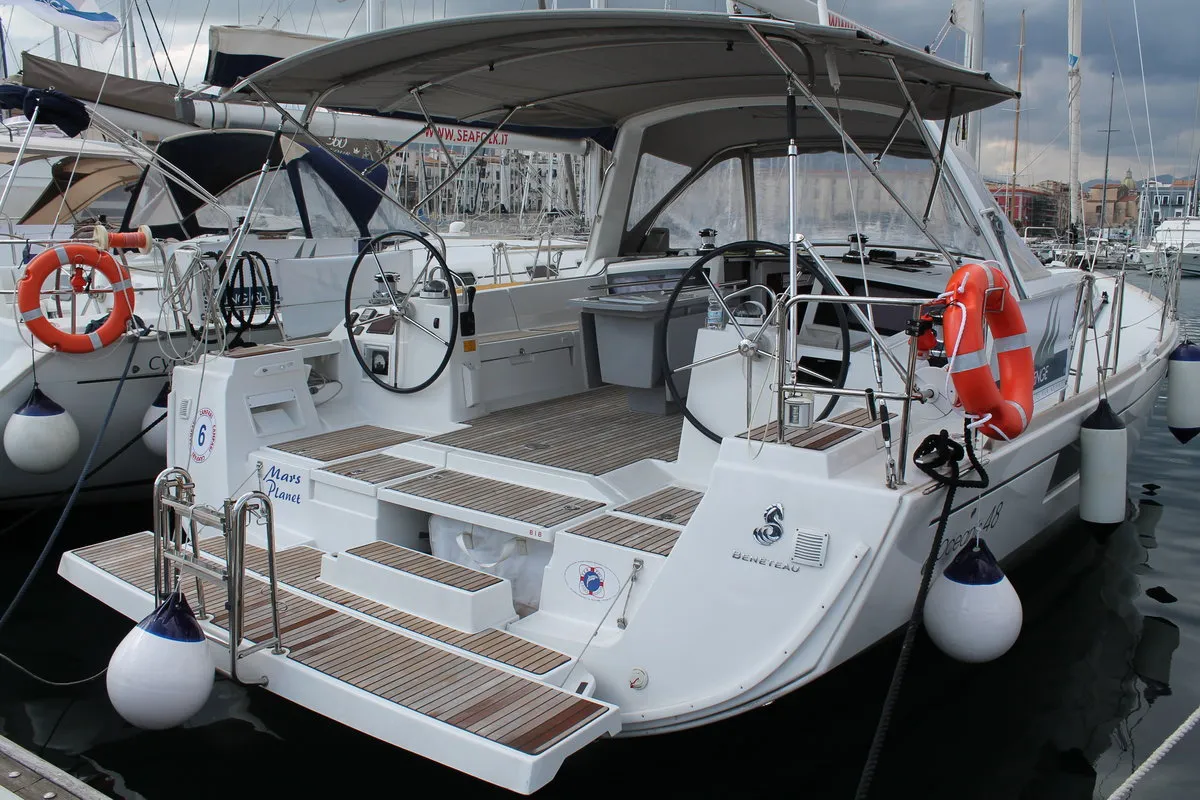 Mars Planet, a Beneteau Oceanis 48 sailboat at Marsala, Italy