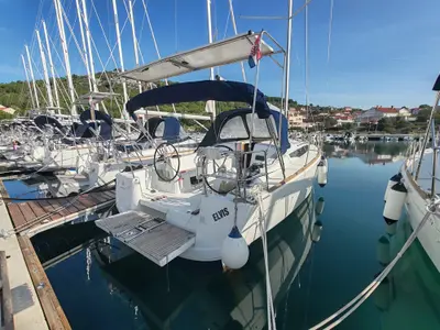 Salon of Elvis, a Jeanneau Sun Odyssey 349 sailboat at Općina Pakoštane, Croatia