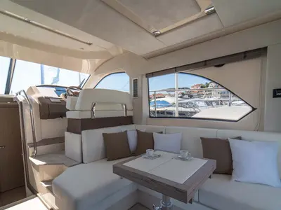 Salon of Noa, a Sessa Fly 42 motor yacht at Općina Sukošan, Croatia