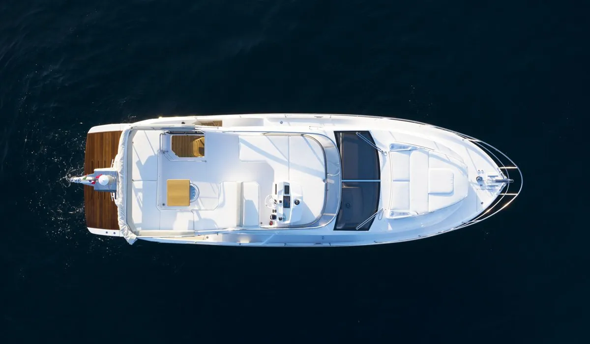 Exterior view of Noa, a Sessa Fly 42 motor yacht at Općina Sukošan, Croatia
