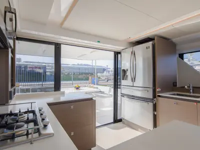 Galley of Moorings 534 PC/8+1 Club, a Leopard 53 PC catamaran at Road Town, British Virgin Islands