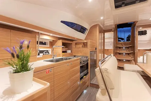 Galley of Bad Buoy, a Elan Impression 45.1 sailboat at Seget Donji, Croatia
