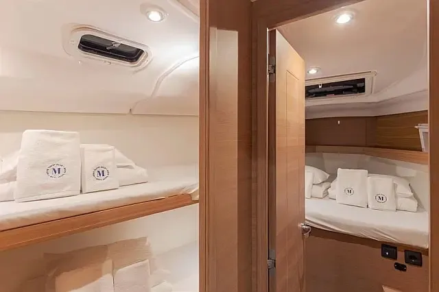 Cabin on Bad Buoy, a Elan Impression 45.1 sailboat at Seget Donji, Croatia