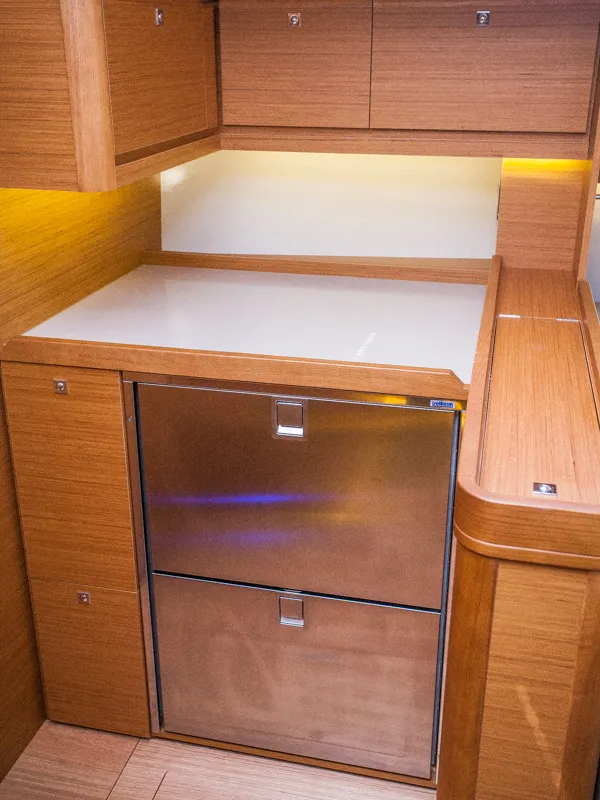 Galley of Malin, a Dufour 460 GL sailboat at Primošten, Croatia