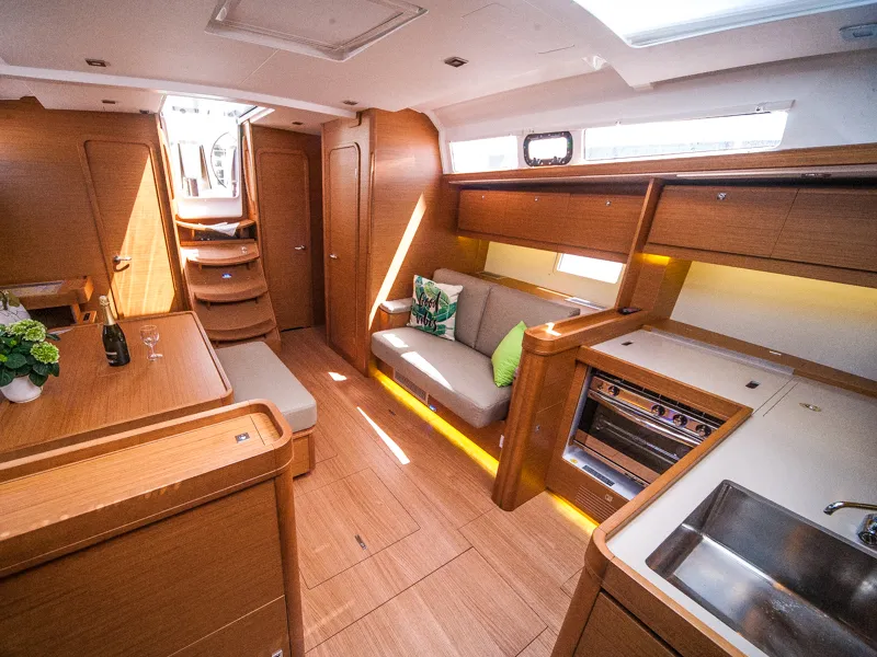 Salon of Malin, a Dufour 460 GL sailboat at Primošten, Croatia