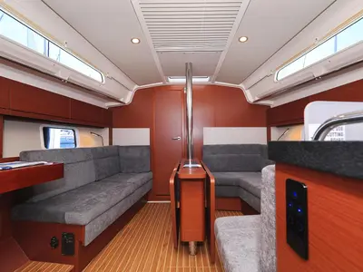 Salon of Free Spirit, a Hanse 388 sailboat at Dubrovnik, Croatia