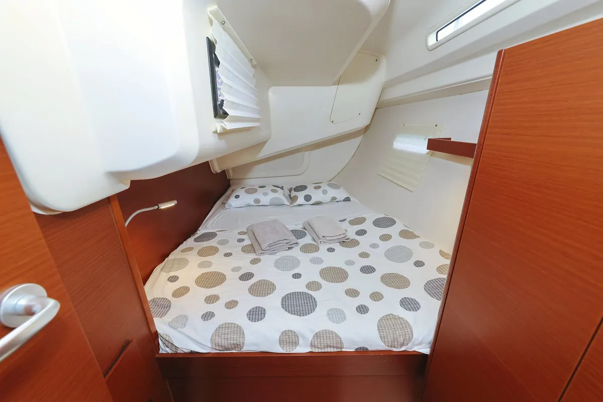 Cabin on Free Spirit, a Hanse 388 sailboat at Dubrovnik, Croatia