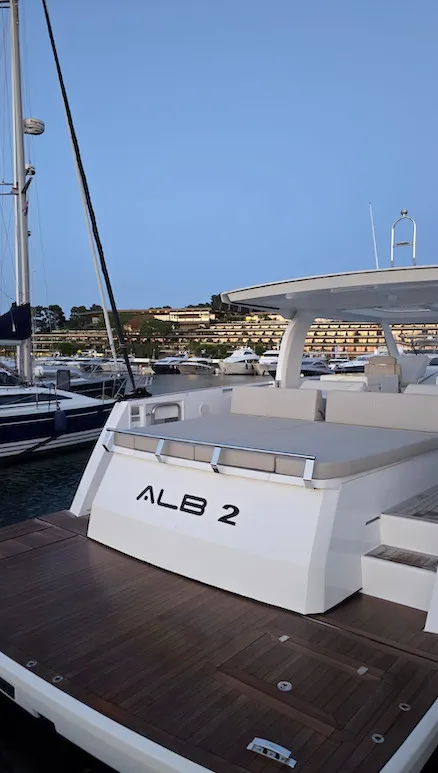 ALB 2, a Fjord 53 XL motorboat at Split, Croatia