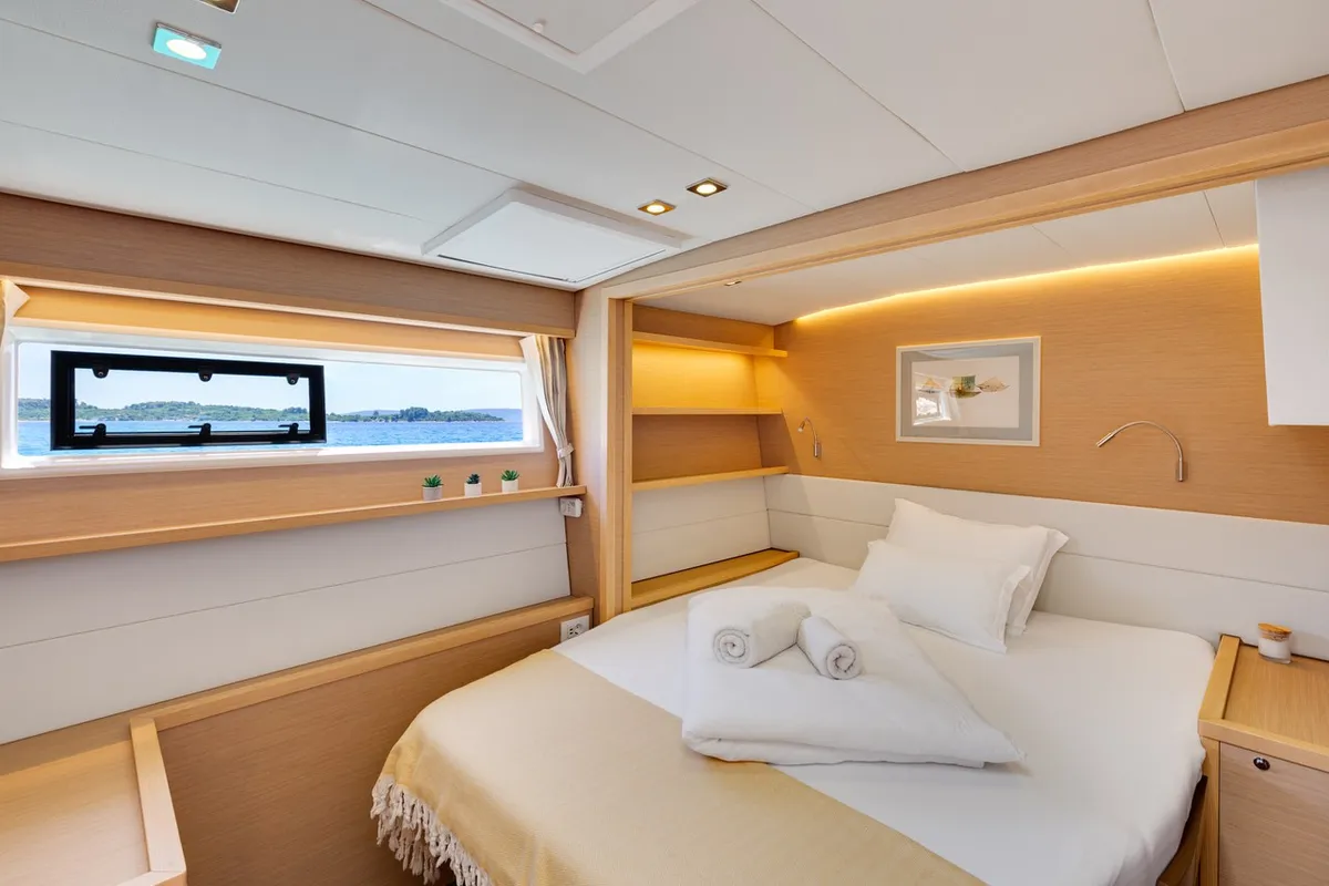 Cabin on Cool Change, a Lagoon 560 catamaran at Općina Marina, Croatia