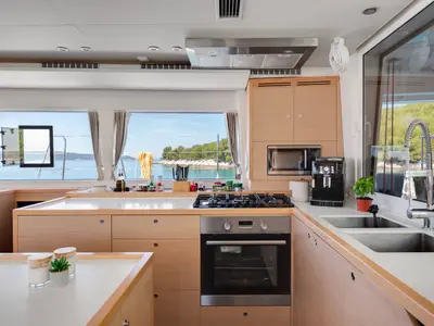 Galley of Cool Change, a Lagoon 560 catamaran at Općina Marina, Croatia