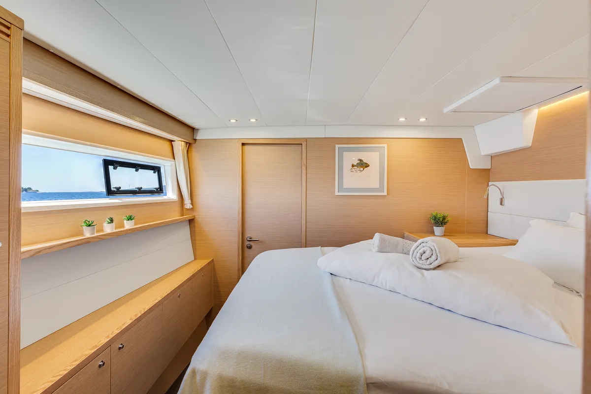 Cabin on Cool Change, a Lagoon 560 catamaran at Općina Marina, Croatia