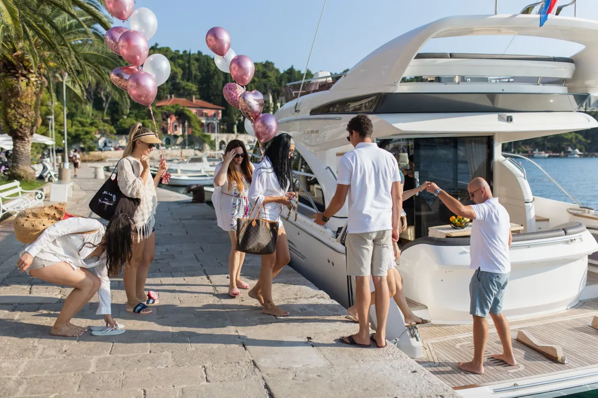 Contessa, a Princess F43 motorboat at Dubrovnik, Croatia