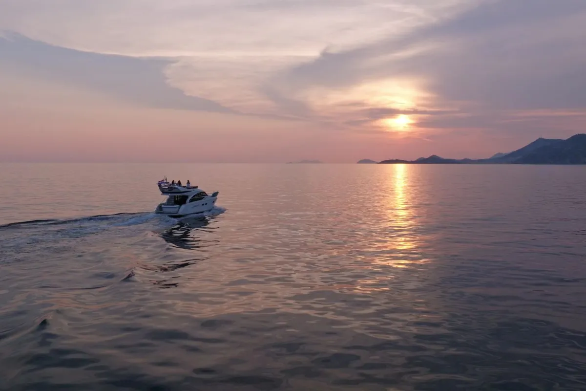 Exterior view of Contessa, a Princess F43 motorboat at Dubrovnik, Croatia