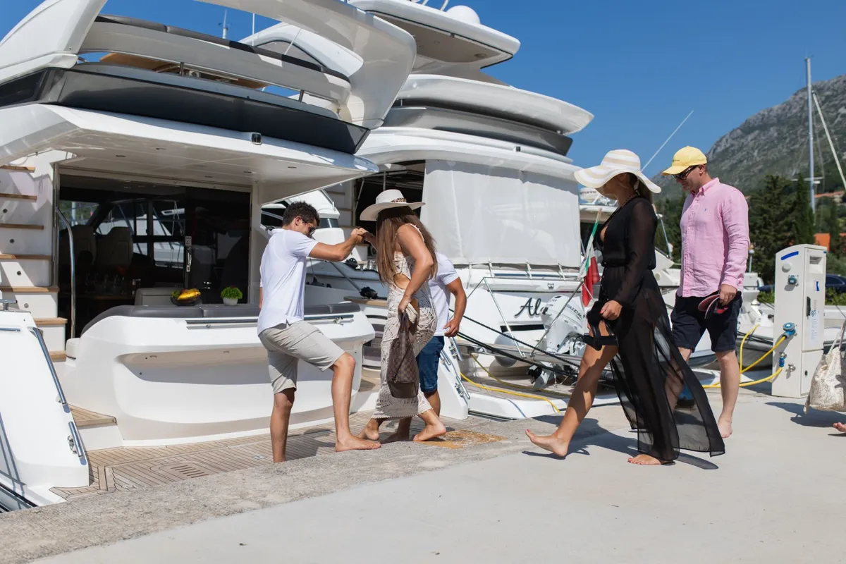 Contessa, a Princess F43 motorboat at Dubrovnik, Croatia