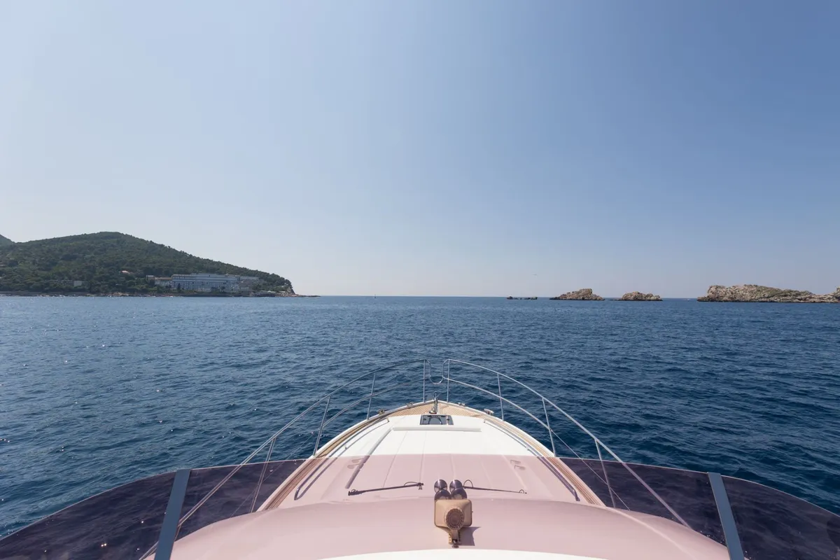 Exterior view of Contessa, a Princess F43 motorboat at Dubrovnik, Croatia