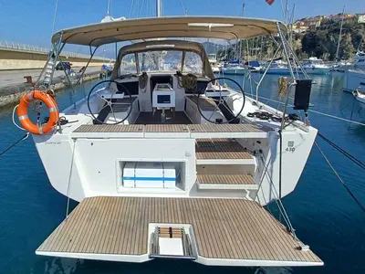SunLuis, a Dufour 430 sailboat at Rodi Garganico, Italy