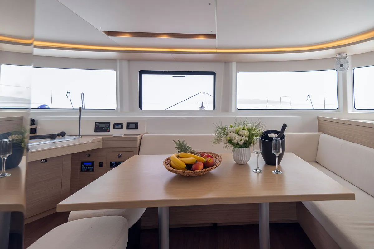 Salon of Summer Magic, a Lagoon 46 catamaran at Grad Kaštela, Croatia