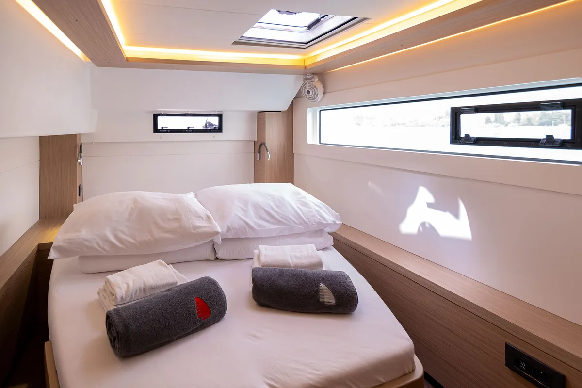 Cabin on Summer Magic, a Lagoon 46 catamaran at Grad Kaštela, Croatia