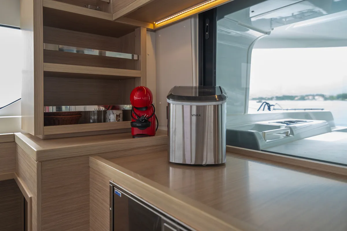 Galley of Summer Magic, a Lagoon 46 catamaran at Grad Kaštela, Croatia