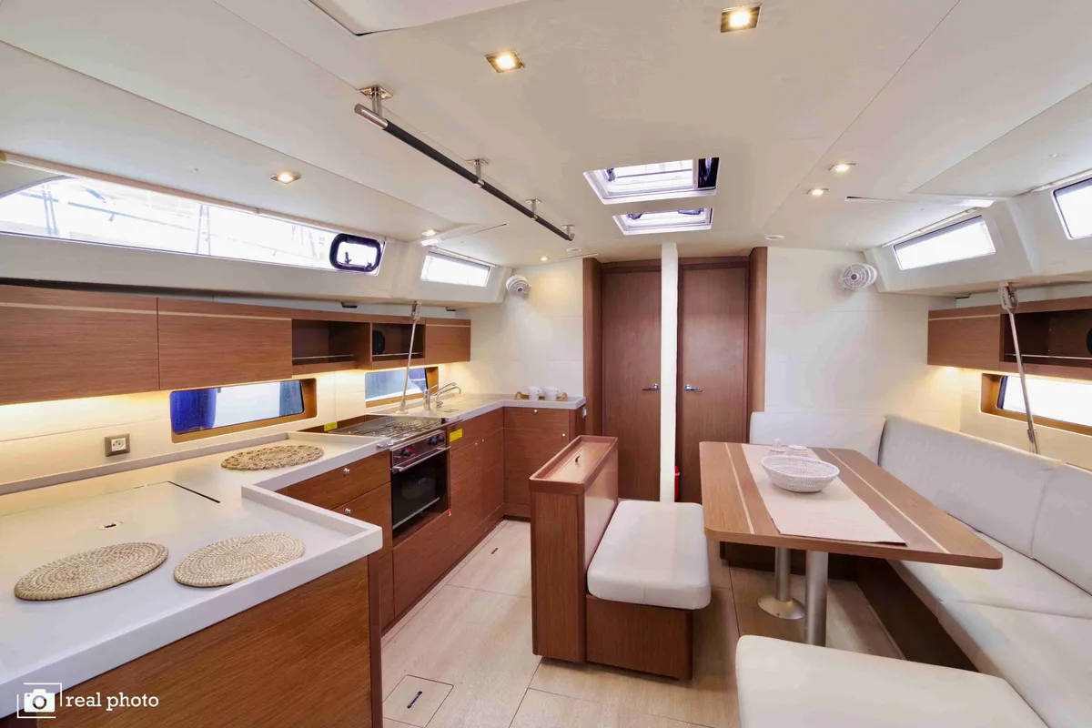 Galley of Nora - Water maker, Solar Panel , a Beneteau Oceanis 46.1 sailboat at Castellammare di Stabia, Italy