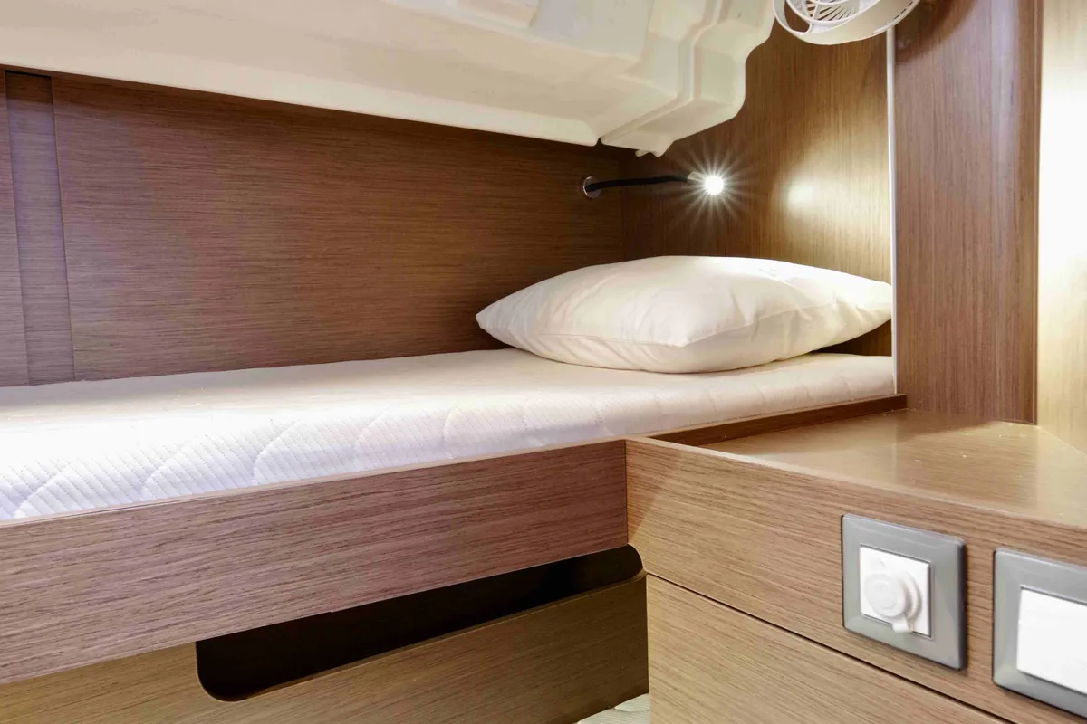 Cabin on Nora - Water maker, Solar Panel , a Beneteau Oceanis 46.1 sailboat at Castellammare di Stabia, Italy