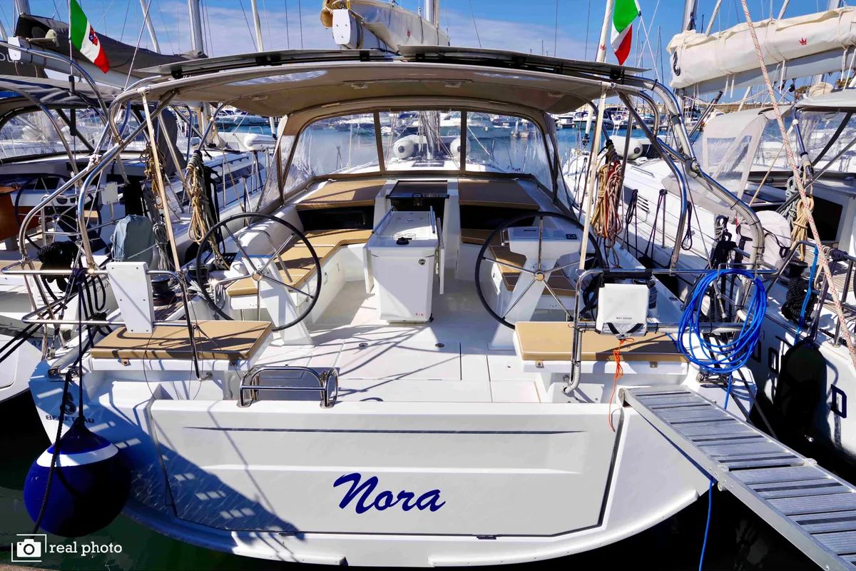Exterior view of Nora - Water maker, Solar Panel , a Beneteau Oceanis 46.1 sailboat at Castellammare di Stabia, Italy