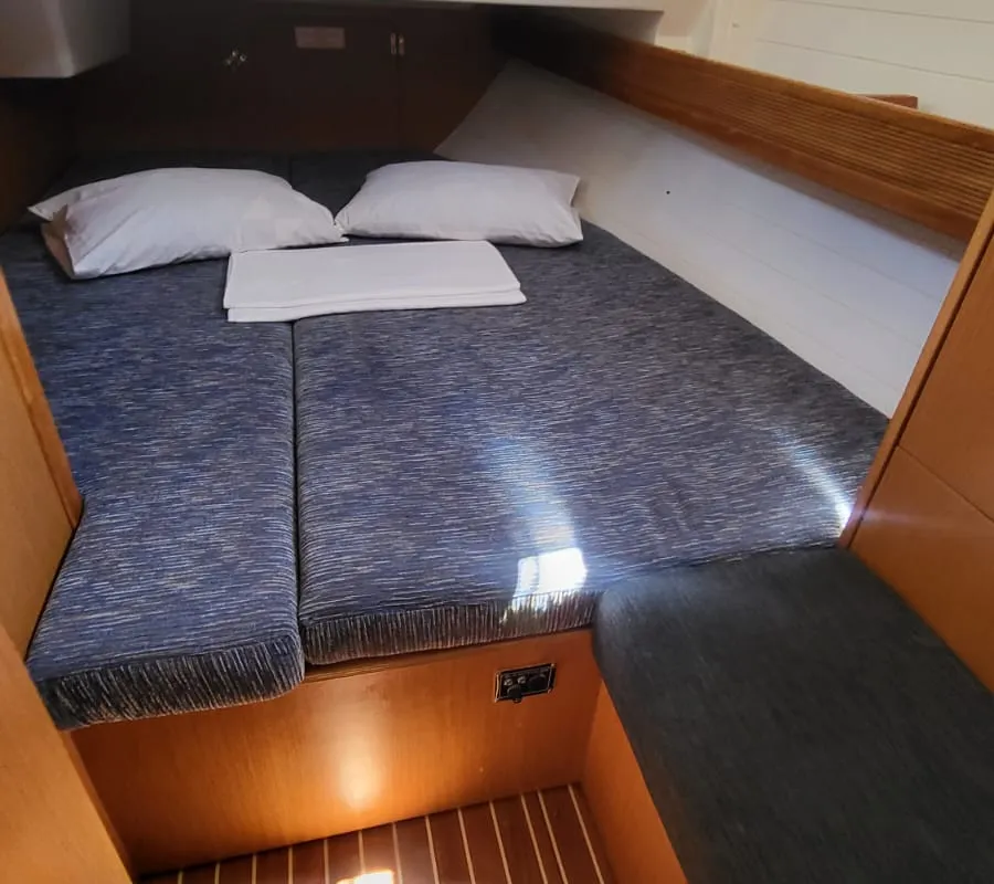 Cabin on Angelica, a Bavaria Cruiser 36 sailboat at Grad Trogir, Croatia