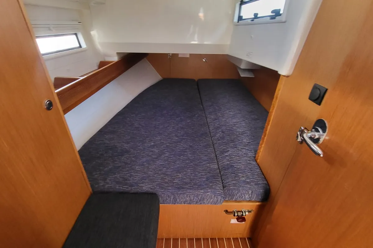 Cabin on Angelica, a Bavaria Cruiser 36 sailboat at Grad Trogir, Croatia