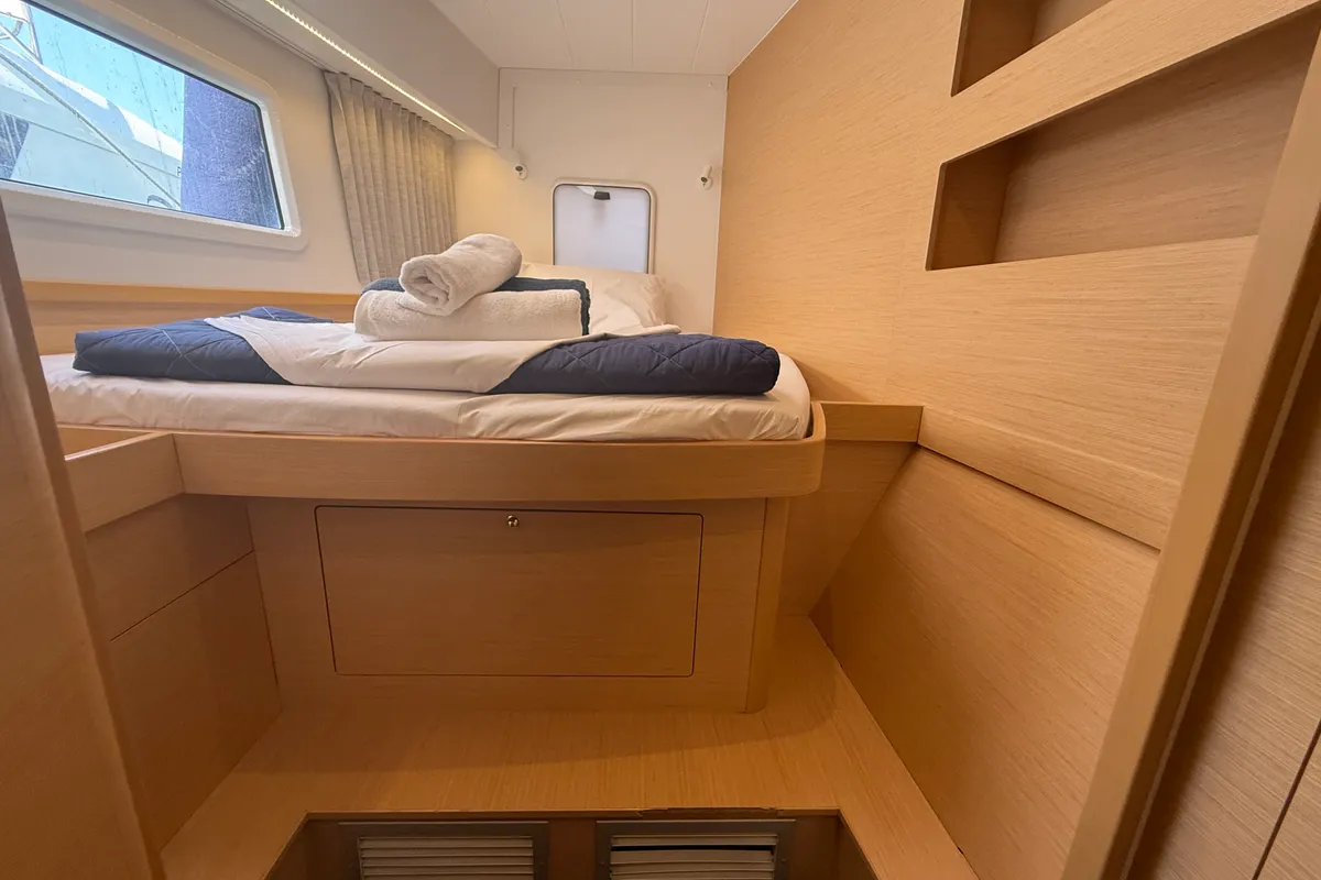 Cabin on Tiamo IV, a Lagoon 42 catamaran at Lefkada, Greece