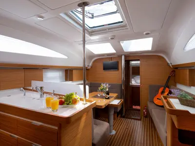 Galley of Jasmin, a Elan Impression 45 sailboat at Split, Croatia